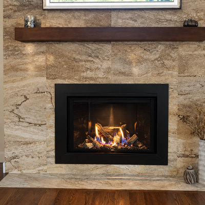 Newly installed Mendota Gas insert in living room of Jamestown, MO Home